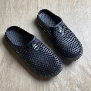 Amoji Unisex Garden Clogs Black Beach Shoes Sandals Slippers Men's Size 12 290